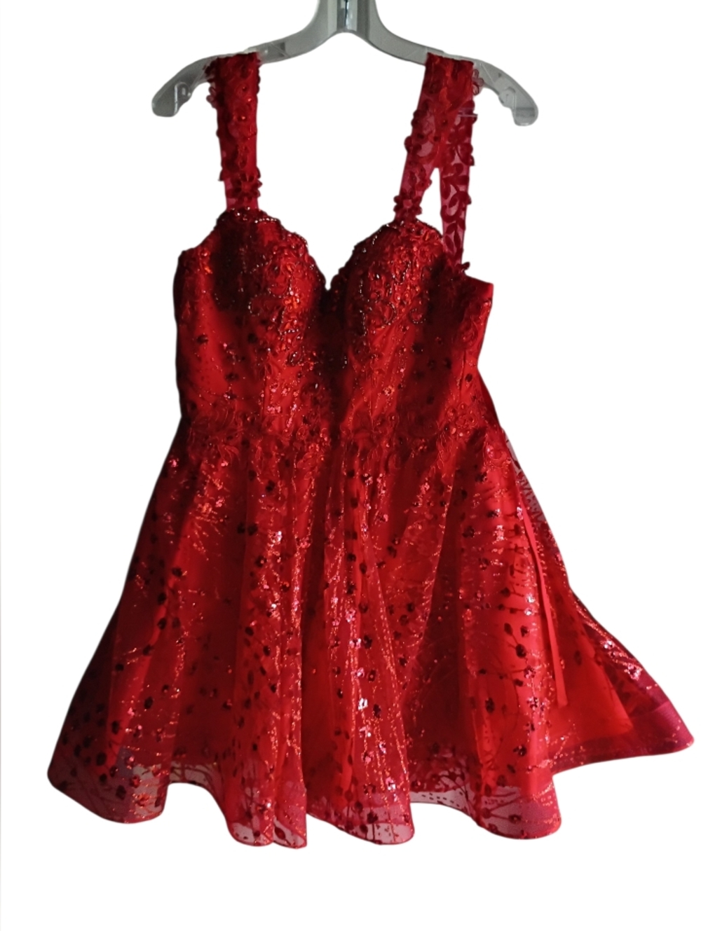 Fiesta Fashion Heavily Beaded Mini Prom Dress Size Small - Picture 3 of 7